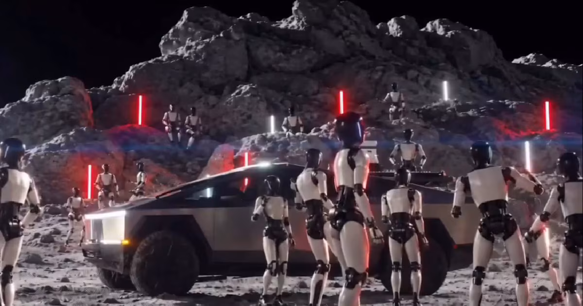Video conceptual propone una base lunar construida por Optimus, el robot de Tesla, como parte de la visión de Musk
