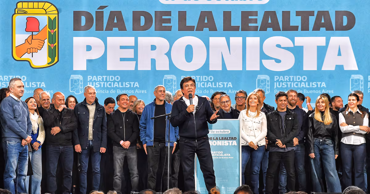 Kicillof, Espinoza y Magario lideraron un acto masivo por el Día de la Lealtad en La Matanza