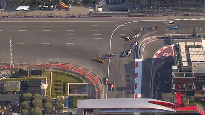 Colapinto chocó a Gasly tras el relanzamiento en Azerbaiyán; Russell dominó y Verstappen acecha al final