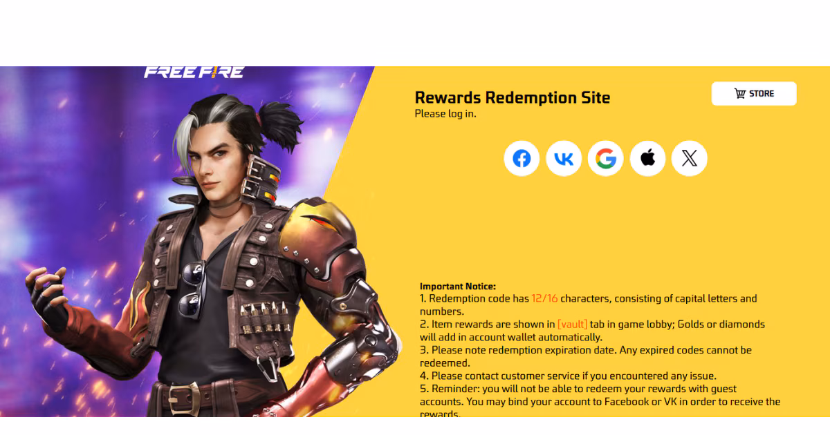 Garena lanza nuevo lote de códigos promocionales para Free Fire Max con canje vigente el 17 de septiembre de 2026