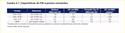 El REM mantiene proyección de recesión con inflación cercana al 30% para fin de año