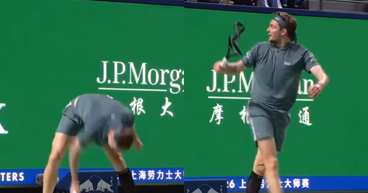 Estallido de frustración de Bublik en Shanghái y pase a octavos tras vencer en tres sets