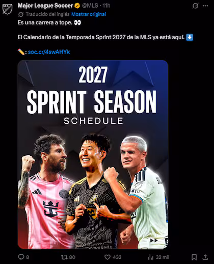 La Sprint Season 2027 de la MLS: calendario reducido y Messi como figura estelar