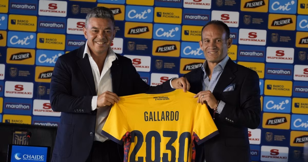 Gallardo se presentó como técnico de Ecuador y enmarcó su proyecto ante la FEF