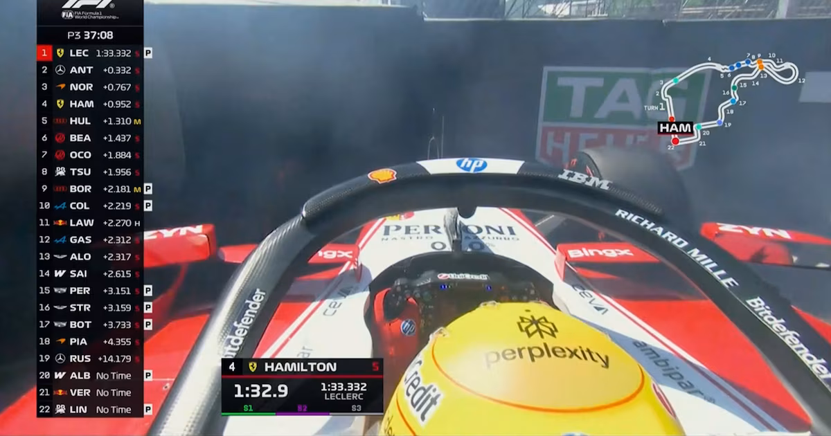 Hamilton provoca bandera roja en la FP3 del GP de España tras choque en Madring