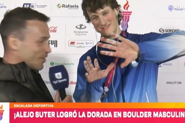 Alejo Suter, oro en el boulder masculino de los Suramericanos Santa Fe 2026 y boleto a Lima 2027