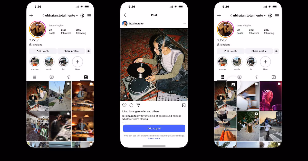 Instagram añade la posibilidad de sumar a tu perfil fotos y videos en los que te etiquetan, sin republicarlos