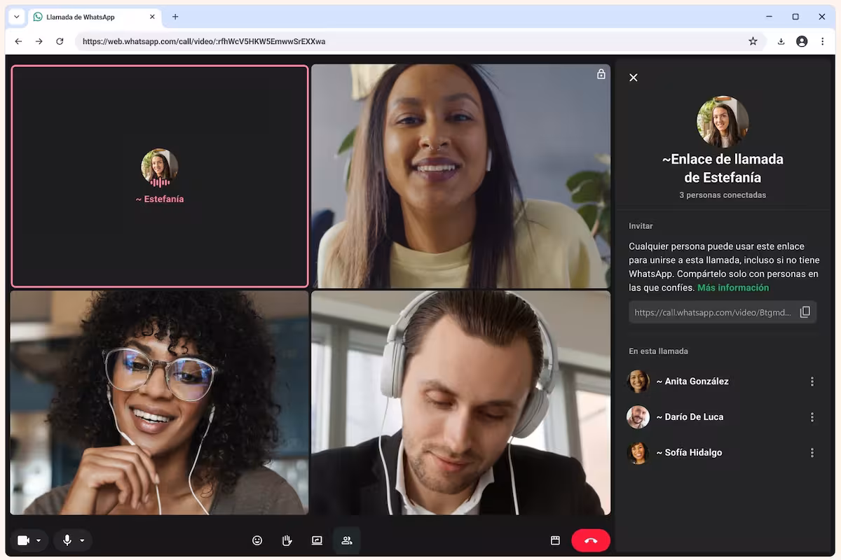 WhatsApp habilita videollamadas para invitados sin cuenta y compite con Meet y Zoom